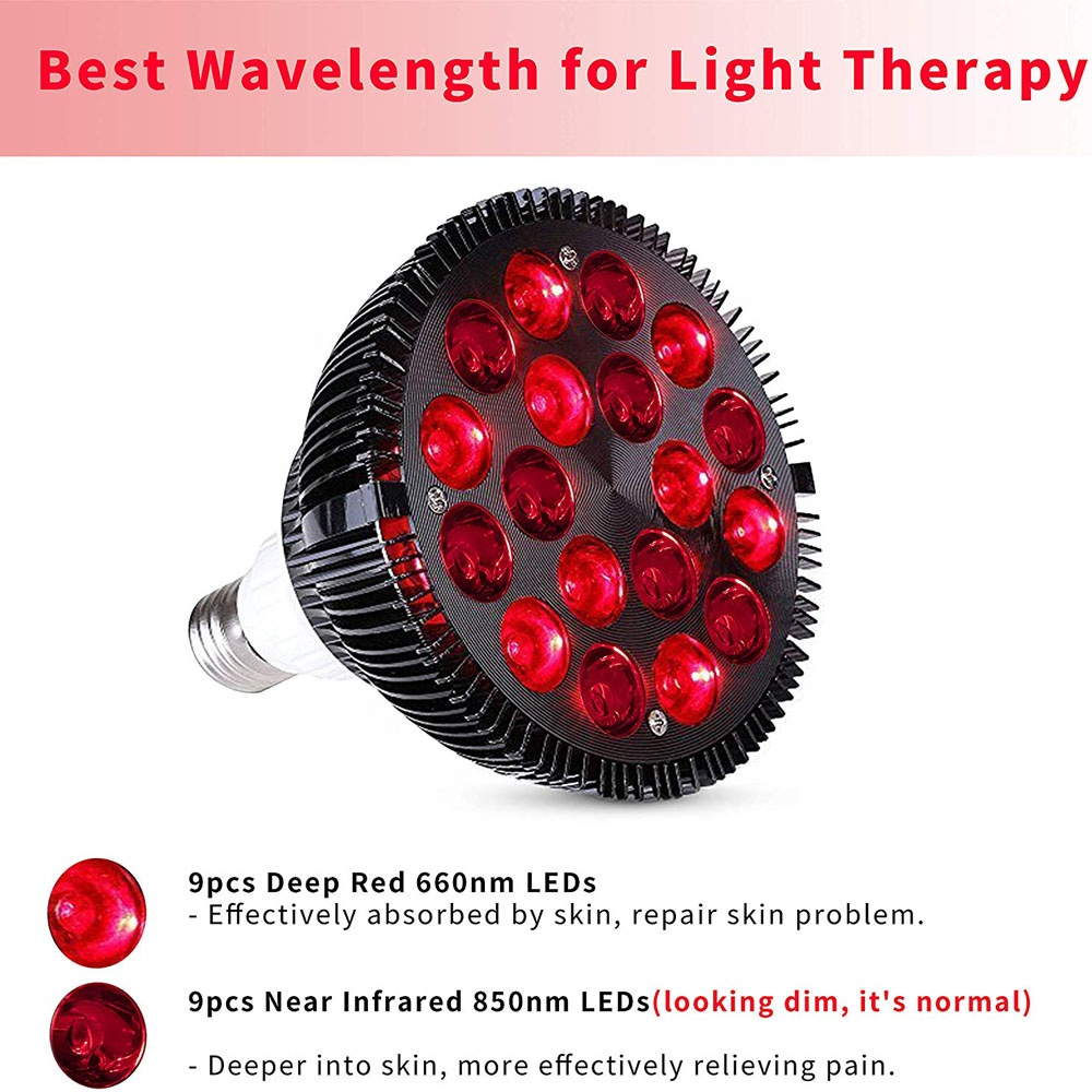 54W 적색광 치료 램프(얼굴용), 660nm 및 85 - Health & Wellness Unlimited 리뷰 및 가격