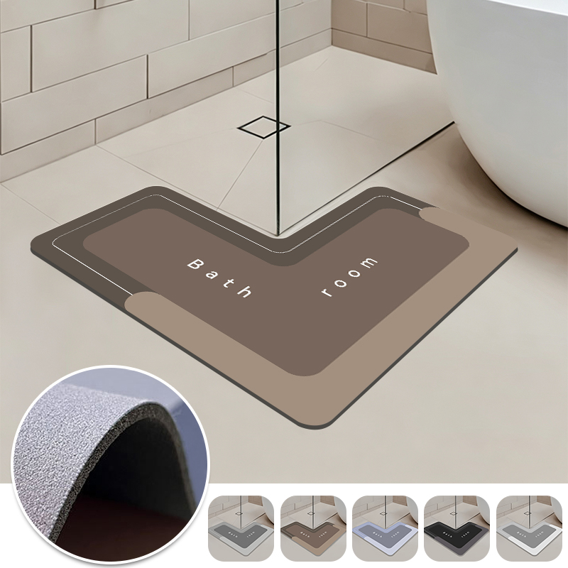 L자형 욕실 매트 미끄럼 방지 규조토 바닥 매트 초흡수 - Bamboo Bath Mat 리뷰 및 가격