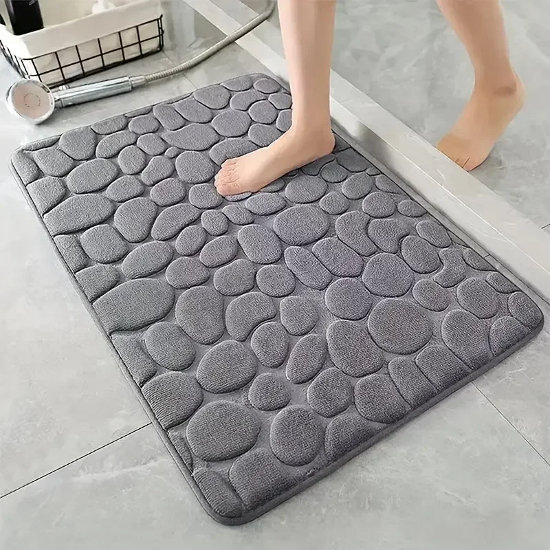 3D 미끄럼 방지 욕실 매트, 조약돌 엠보싱 목욕 매트 - Bamboo Bath Mat 리뷰 및 가격