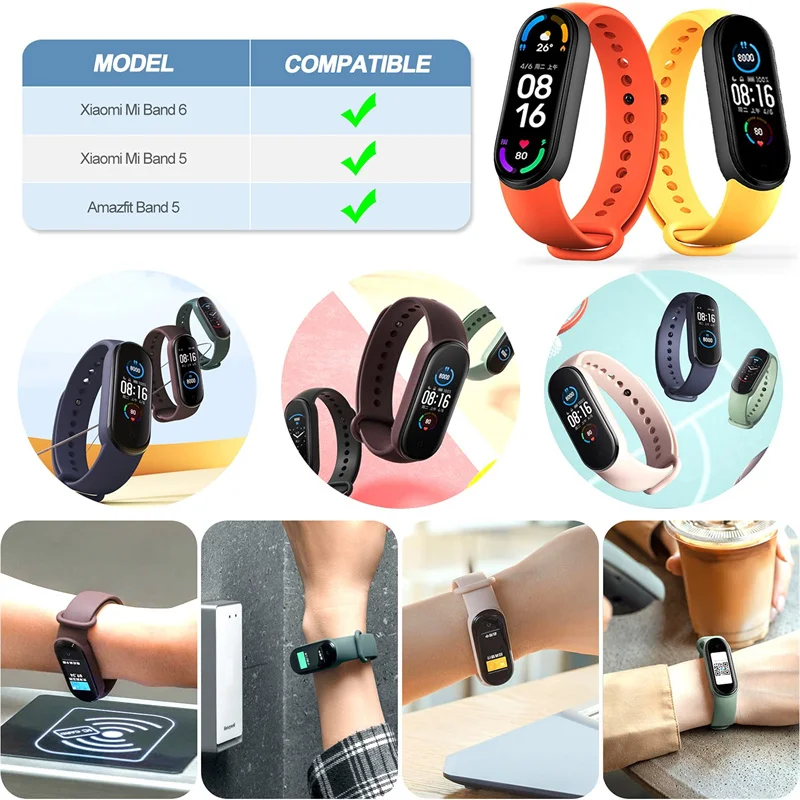 Mi Band 7 6 5 4 3 용 부드러운 실리콘 교 - Health Wellness Bracelet 리뷰 및 가격